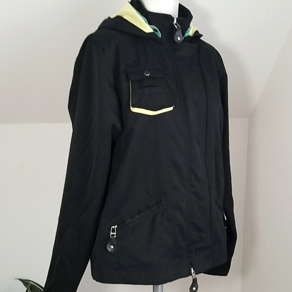 Jamie Sadock Women's Black Hooded Zip Golf Jacket